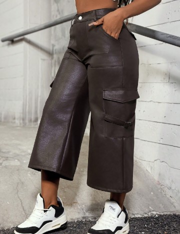 Pantaloni SHEIN, maro