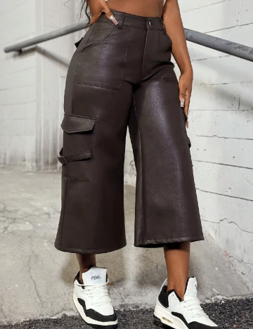 Pantaloni SHEIN, maro