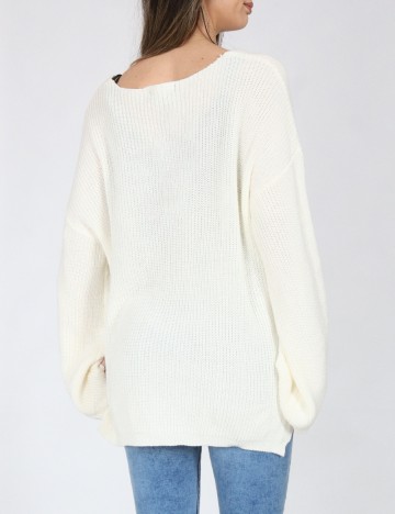 Bluza Oversize Bershka, alb