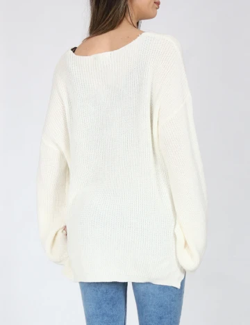 Bluza Oversize Bershka, alb