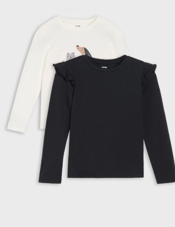 
						Set bluze 2 bucati Sinsay, alb/negru