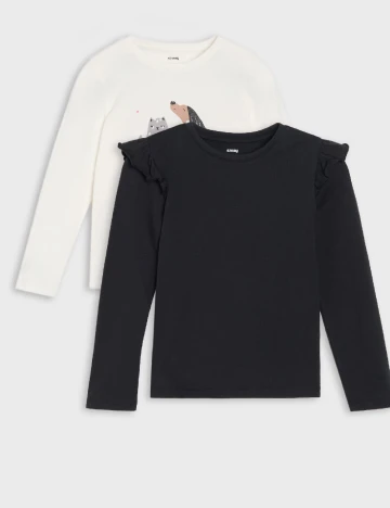 Set bluze 2 bucati Sinsay, alb/negru