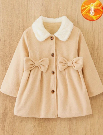 Palton Shein Kids, crem