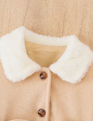 Palton Shein Kids, crem