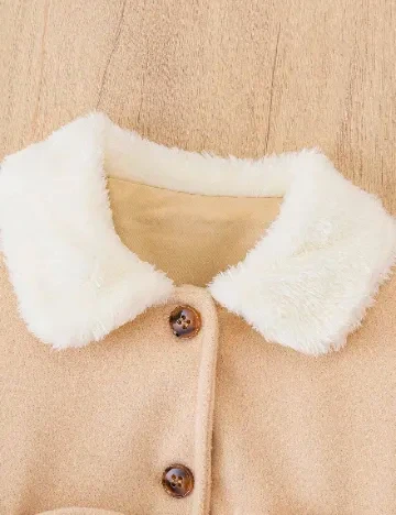 Palton Shein Kids, crem