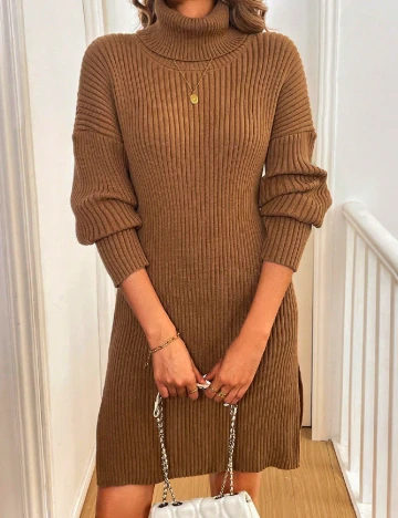 Rochie scurta SHEIN, maro