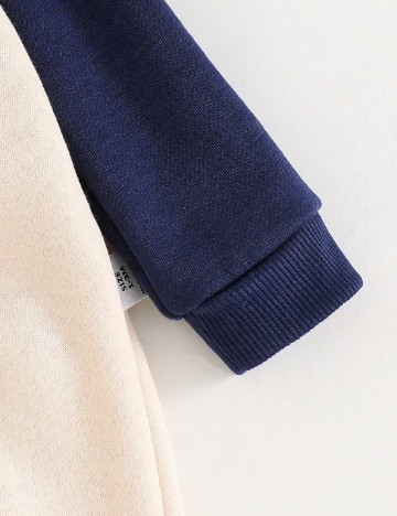 Salopeta Shein Kids, crem/albastru