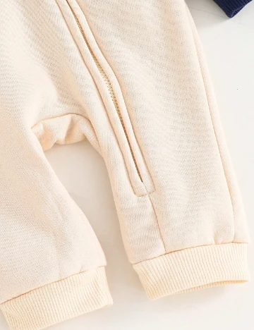 Salopeta Shein Kids, crem/albastru