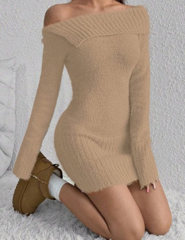 Rochie scurta SHEIN, maro