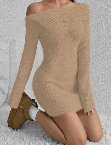 Rochie scurta SHEIN, maro