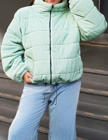 Geaca SHEIN CURVE, verde