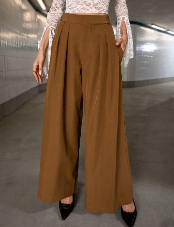 Pantaloni SHEIN, maro