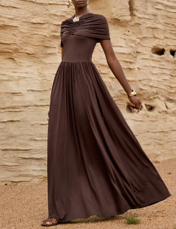 Rochie lunga SHEIN, maro