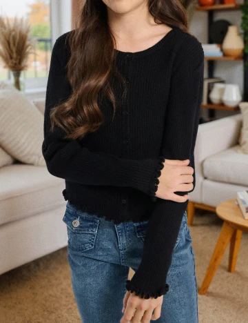 Cardigan Sinsay, negru