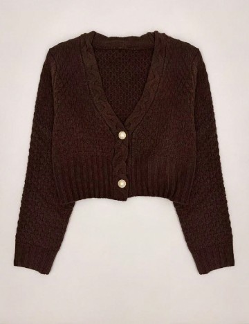 Cardigan SHEIN, maro