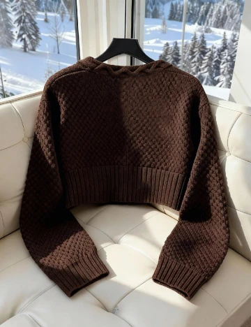 Cardigan SHEIN, maro