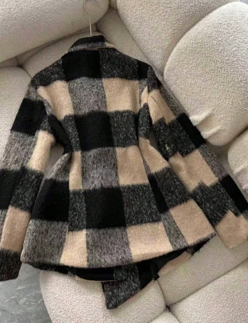 Palton SHEIN, crem/negru