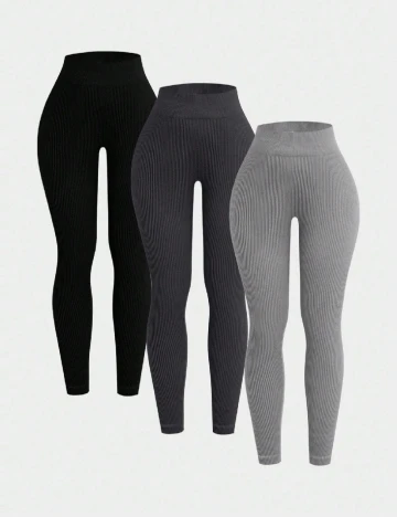 Set colanti 3 perechi Shein Kids, mix culori