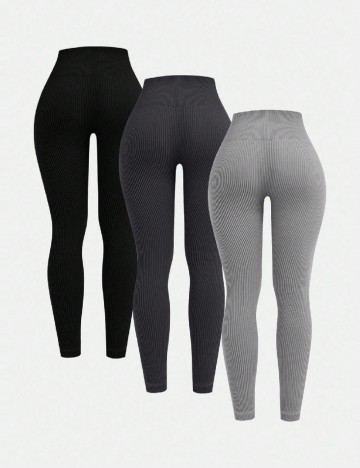 Set colanti 3 perechi Shein Kids, mix culori