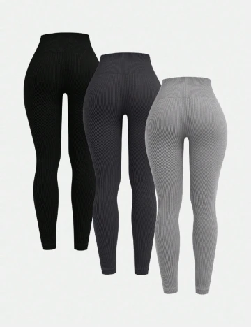 Set colanti 3 perechi Shein Kids, mix culori