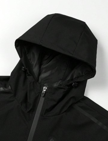 Jacheta impermeabila SHEIN, negru/maro