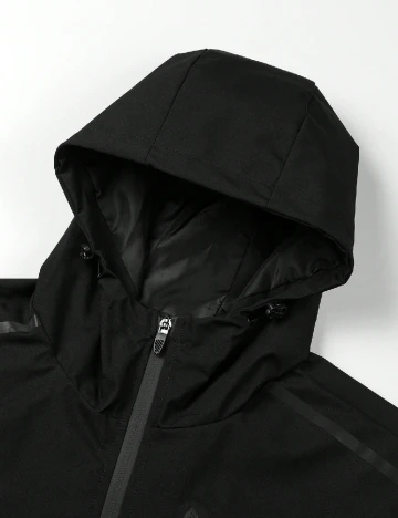 Jacheta impermeabila SHEIN, negru/maro