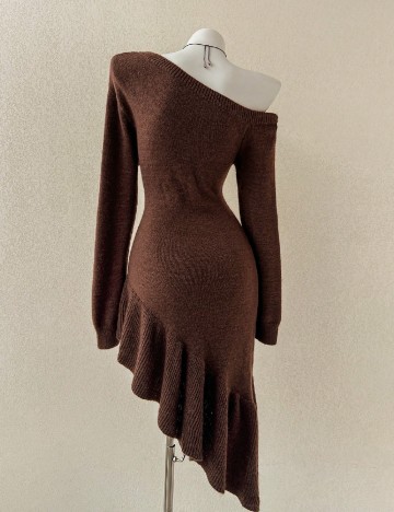 Rochie medie SHEIN, maro