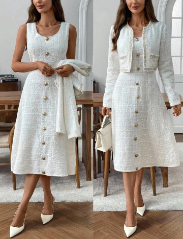 
						Rochie medie Emery Rose, alb