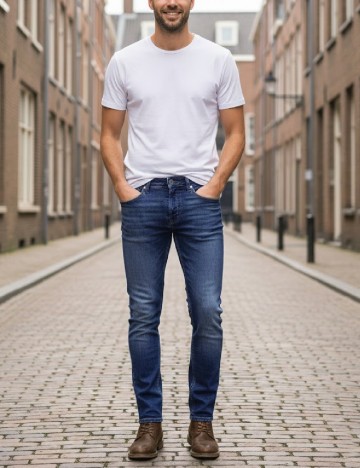 
						Blugi Pull&Bear, albastru