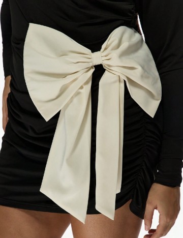 Rochie scurta MISSGUIDED Plus Size, negru/alb