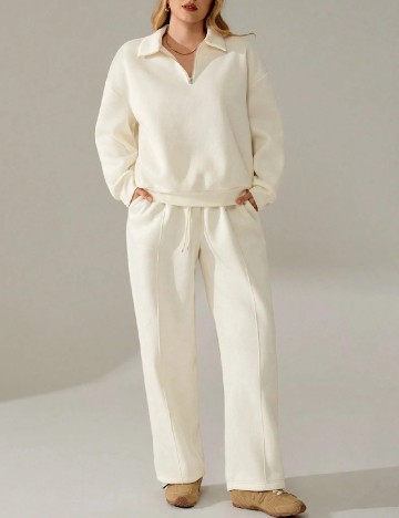 
						Compleu SHEIN CURVE, ecru