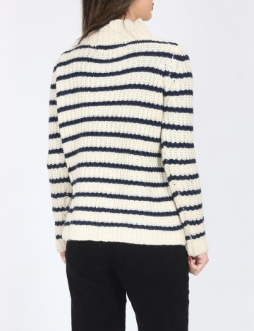 Pulover Zara, alb/albastru