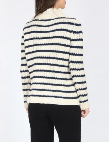 Pulover Zara, alb/albastru