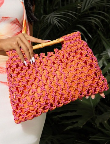 
						Geanta SHEIN, portocaliu/roz