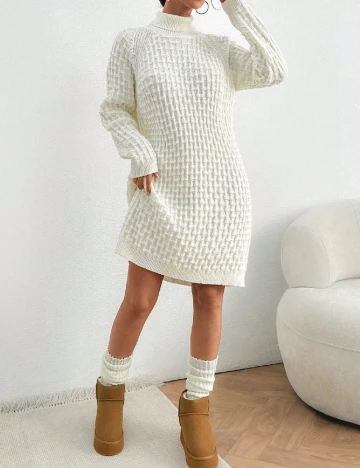 Rochie scurta SHEIN, ecru