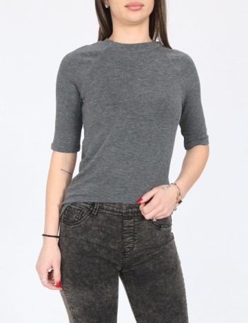 Pantaloni Bershka, gri inchis