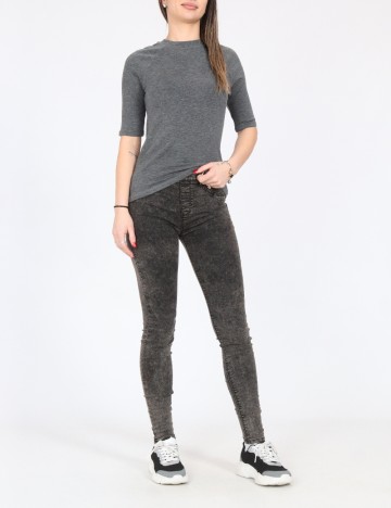 Pantaloni Bershka, gri inchis