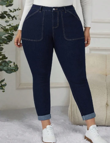 Blugi SHEIN CURVE, albastru