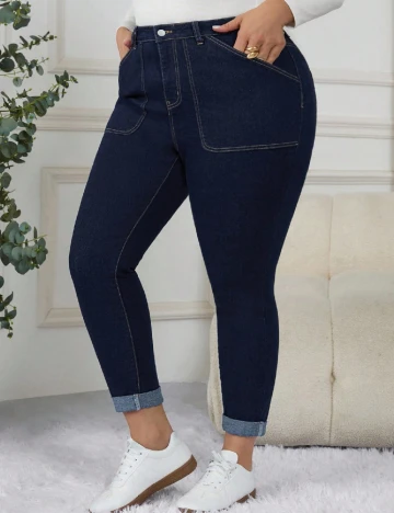 Blugi SHEIN CURVE, albastru