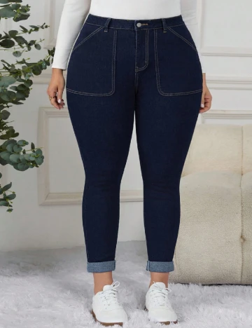 Blugi SHEIN CURVE, albastru