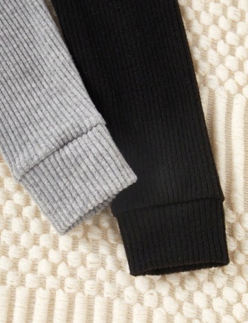 Set bluze Shein Kids, gri/negru