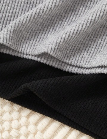 Set bluze Shein Kids, gri/negru