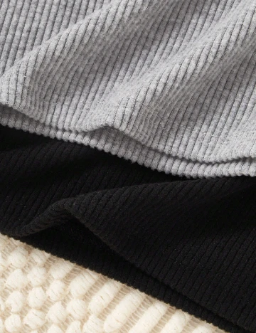 Set bluze Shein Kids, gri/negru