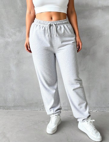 Pantaloni SHEIN CURVE, gri