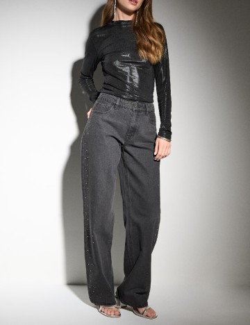 
						Blugi Sinsay, gri inchis