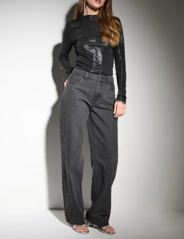 Blugi Sinsay, gri inchis