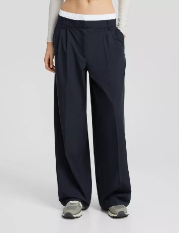 Pantaloni Bershka, bleumarin