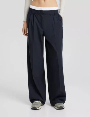 Pantaloni Bershka, bleumarin