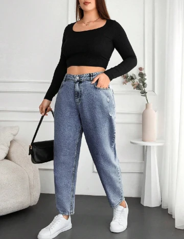 Blugi SHEIN CURVE, albastru