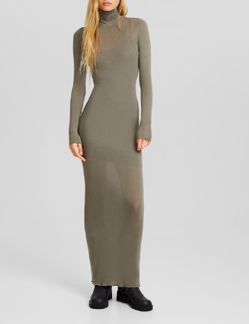 Rochie lunga Bershka, kaki